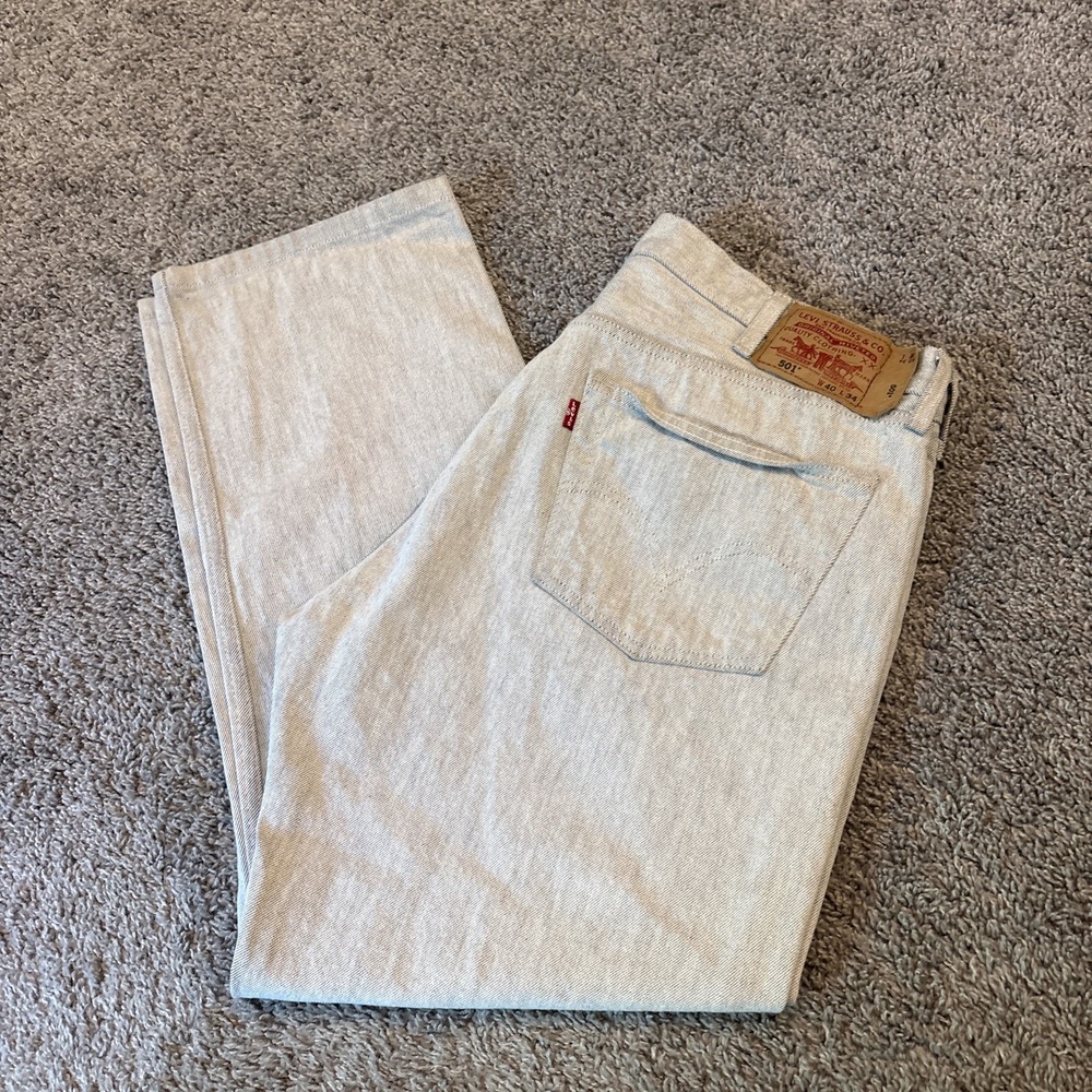 Levis 501 Button Fly XX Acid/stone washed jeans FITS 38x30 Tweed Work Rare READ!